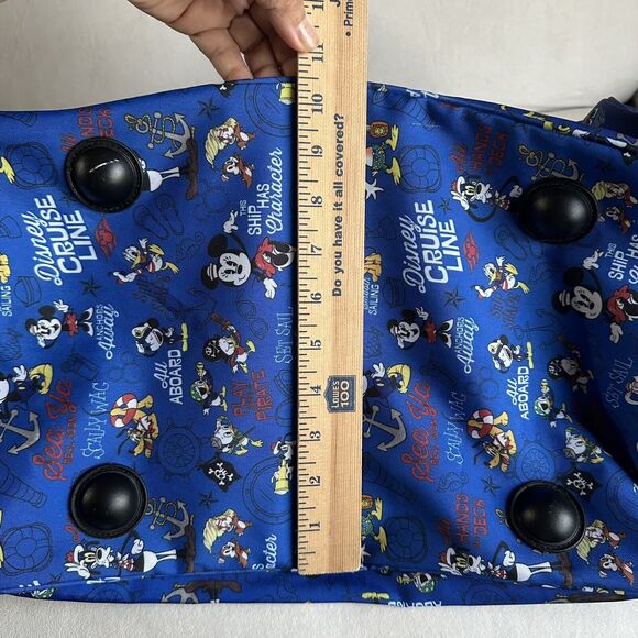DISNEY CRUISE LINE DCL Mickey & Friends Nautical Blue Duffle Bag, Weekender Tote - Picture 4 of 6